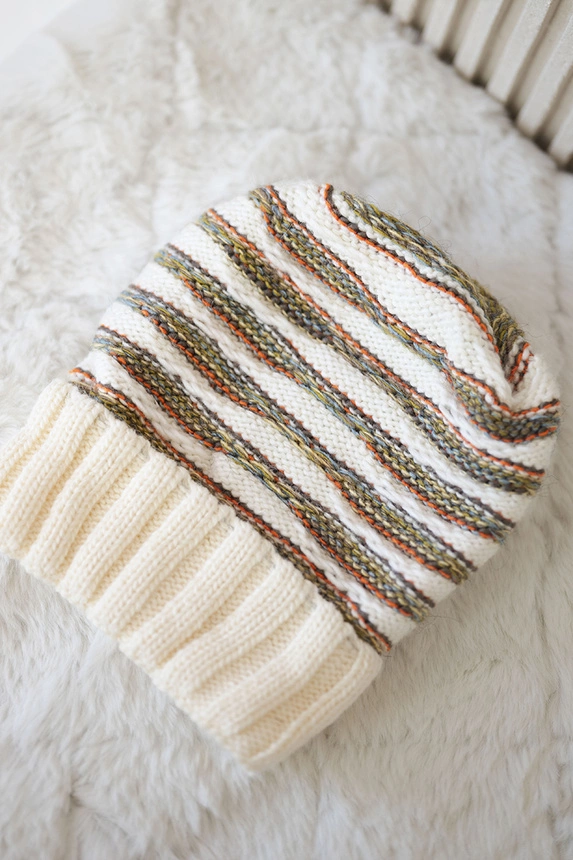 Women's cap Feba K330 ecru+blue