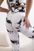 Fitness-Set, Oberteil mit verstellbaren Trägern + Push-up-Leggings weiß