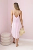 Viscose dress with straps light pink
