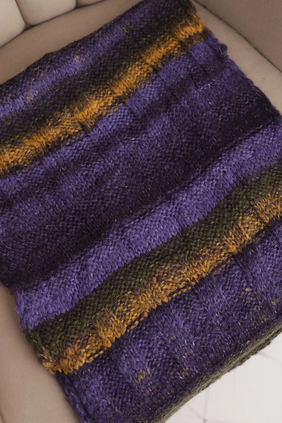 Moteriška vilnonė sumaišyta šilta kaklaskarė žiemai KN20 khaki