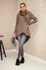 Insulated sweatshirt with a longer back mocca