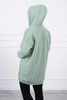 Hooded sweatshirt with patches dark mint