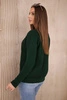 Sweater with V neckline dark green