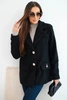 Women's jacket made of soft fleece with a collar black