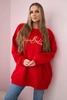 Insulated sweatshirt with Ciao Bella inscription red