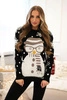 Christmas sweater with a snowman black