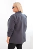 Damenjacke Plus Size ohne Verschluss mit Futter XL/2XL grauf