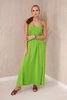 Long dress with straps light green