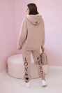 Printed cotton set light beige