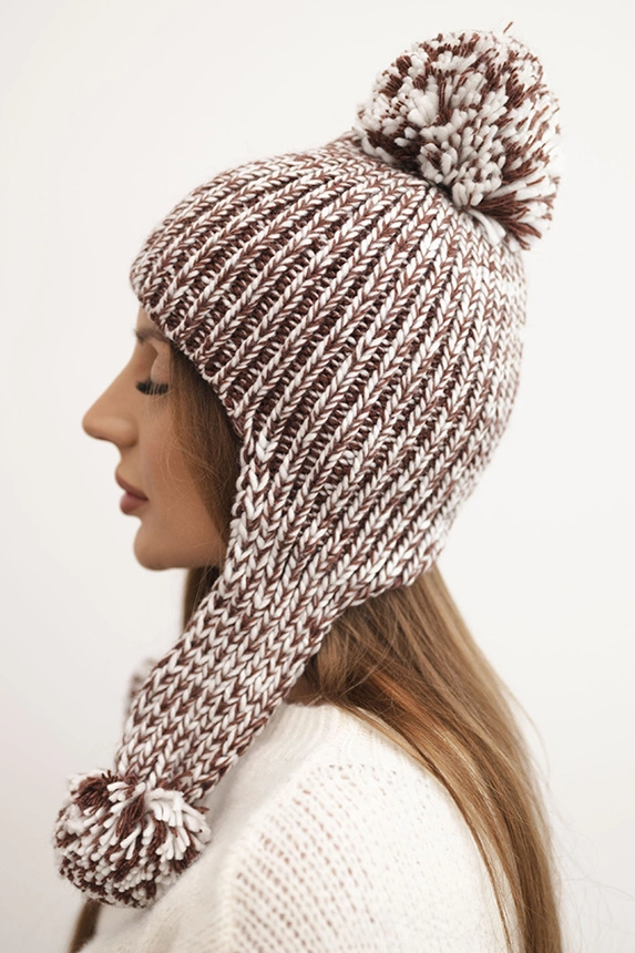 Women's earflap hat Emma K343 brown