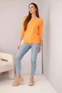 Dámská halenka s lodičkovým výstřihem oranžová