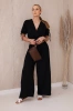 Two-piece set of trousers blouse black