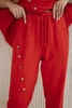 Oversize cotton set sweatshirt + pants red