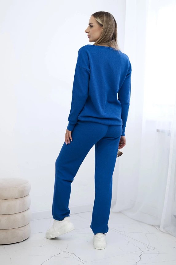 Sweater set sweatshirt + pants cornflower blue
