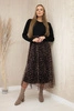 Dress with animal print brown