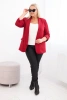 Moteriška švarkas Plus Size be užsegimo su pamušalu XL/2XL bordo