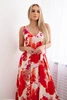 Viscose dress with a multicolor print red