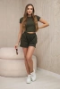Cotton set with shorts khaki