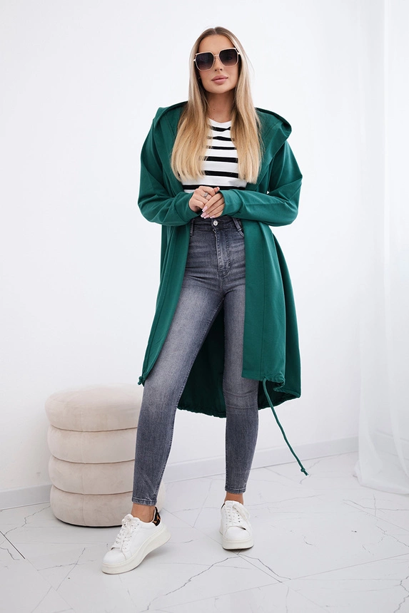 Spausdinta oversize žalia striukė