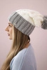 Cap with fleece Paris K212 white+gray