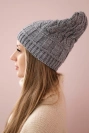Čapica s fleece Marta K231 tmavošedý