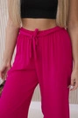 Trousers with a wide waistband fuchsia