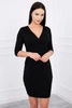 Dress fitted with a cut under the bust black