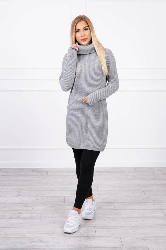 Rollkragenpullover grau