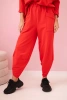 Cotton sweatshirt pants set red