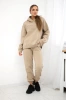 Insulated cotton set, sweatshirt + pants Brooklyn light beige