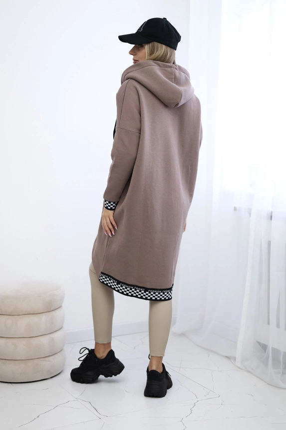 Zip-up hoodie mocca