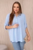 Блузка с удлиненной спинкой синий