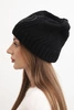 Women's winter hat with wool and embellishment with studs K480 black