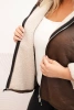 Kurtka damska Plus Size z kapturem i barankiem brązowa
