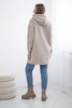 Padded sweatshirt with hood beige