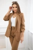 Elegant set of jackets and trousers camel