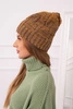 Čapica s fleece Dolores K303 horčica+hnedá