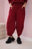 Cotton sweatshirt pants set burgundy