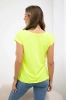 Blouse with lips print yellow neon+red