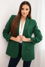 Elegantná bunda s chlopňami zelená