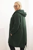 Women's insulated Plus Size hoodie with a V-neck brown