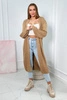 Sweater long cardigan camel