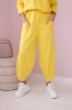 Bavlněná mikina kalhoty set žlutý