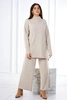 2-piece sweater set light beige