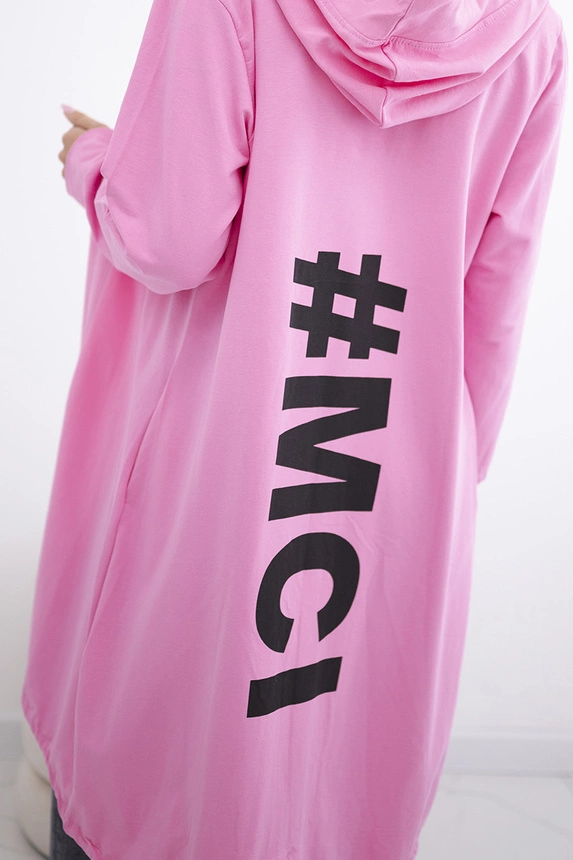 Bedruckte hellrosa Jacke in Übergröße