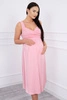 Dress with wide straps powdered pink