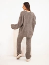 Damen-Strickset mit Cardigan und weiten Hosen fango