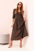 Long strap dress plum