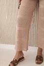Openwork set Rayon camel