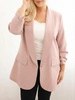 Damenjacke Plus Size elegant dunkel pudrig rosa